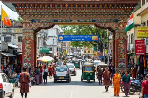 The Bhutan Gate at Phuentsholing